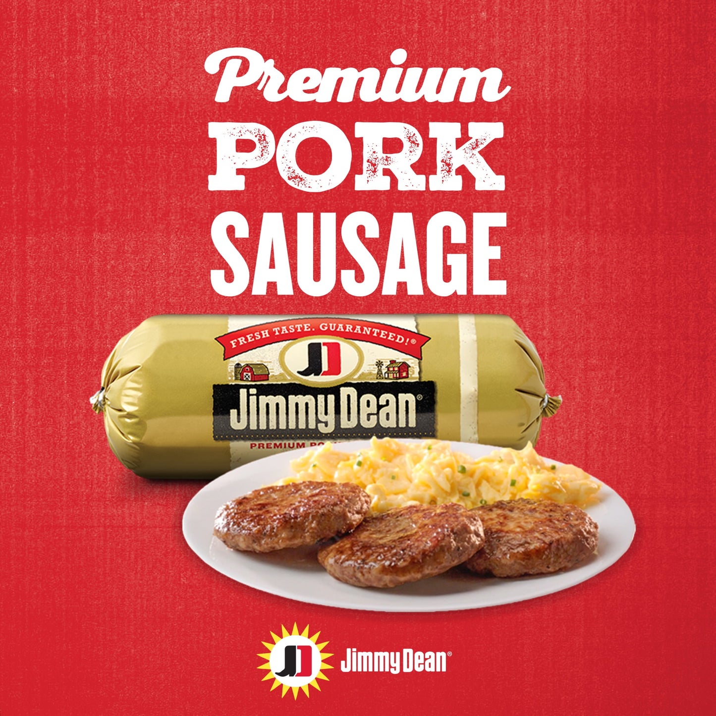 Jimmy Dean Premium Pork Regular Sausage Roll, 2 lb
