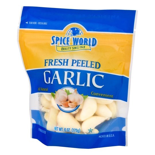 Spice World Fresh Peeled Garlic, 6 oz