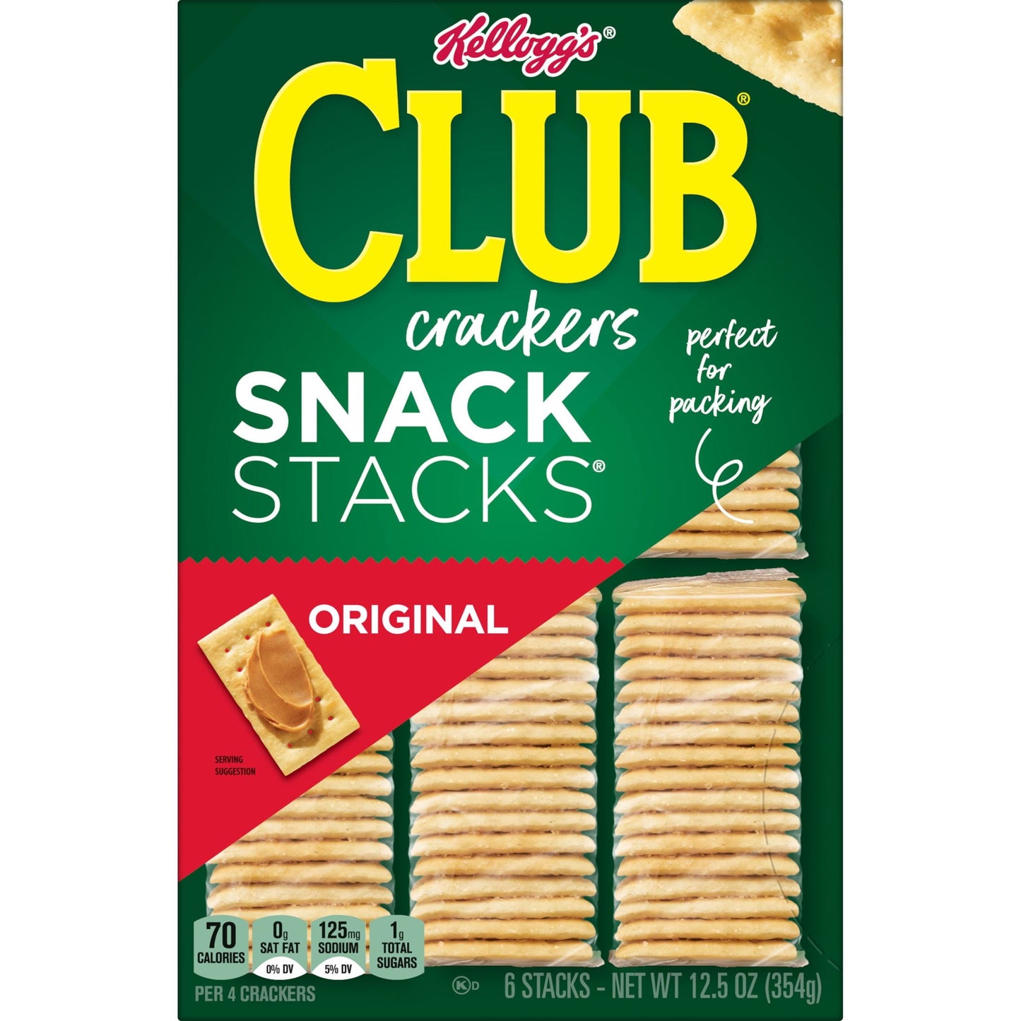 Club Snack Stacks Original Crackers, 12.5 oz, 6 Count