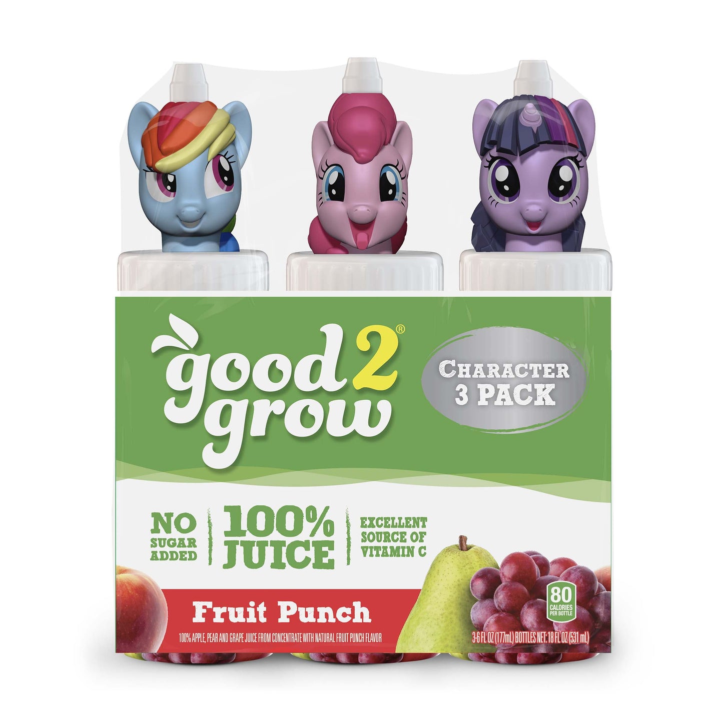 good2grow 6oz 100% Fruit Punch Juice 3 pack (Character Tops Vary)